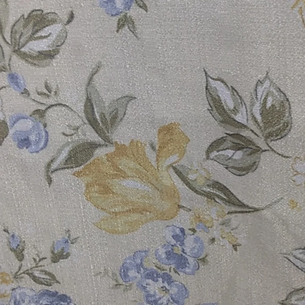 Floral fabric shower curtain